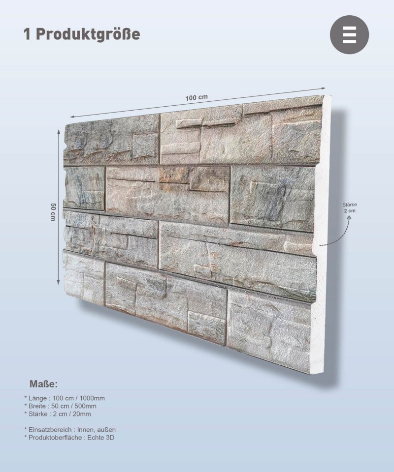 Ziegelmodell-Wandpaneel - N - 4516